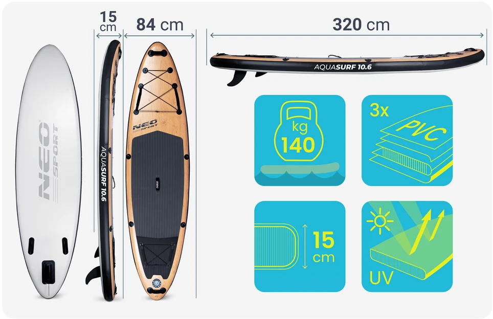 Neo-Sport SUP lenta Aquasurf 320 x 84 x 15 cm 170212