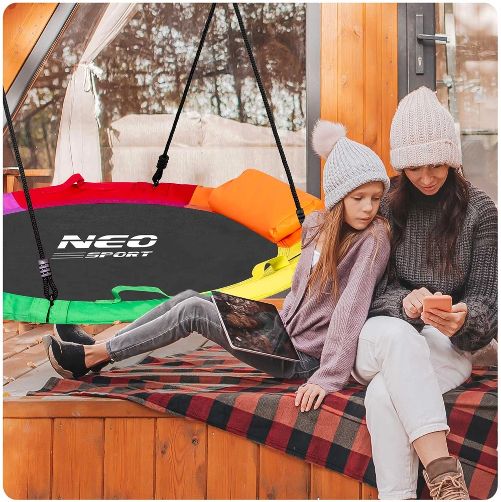Neo-Sport Swingo XXL Vaikiškos sūpynės, įvairiaspalvės, 120 cm