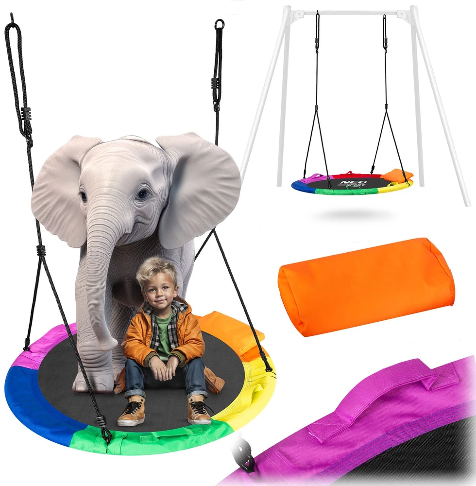 Neo-Sport Swingo XXL Vaikiškos sūpynės, įvairiaspalvės, 120 cm