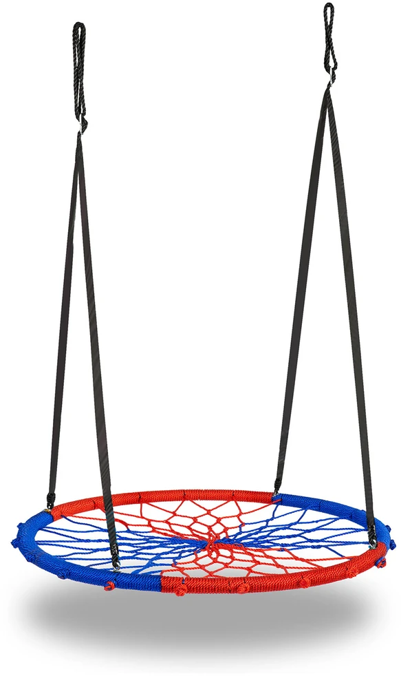 Neo-Sport Sūpynės lizdo formos SWINGO 95 cm mėlynos ir raudonos spalvos
