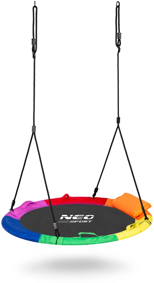 Neo-Sport SPORT Vaikiškos sūpynės su virve ir pagalvėle, Gandro lizdas, 100 cm cm