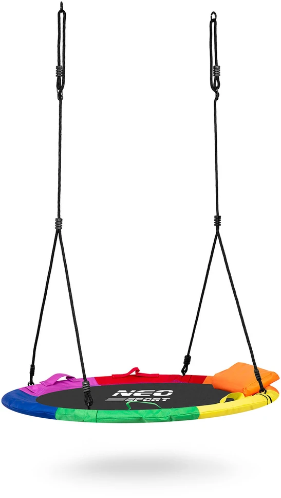Neo-Sport SPORT Vaikiškos sūpynės su virve ir pagalvėle, Gandro lizdas, 100 cm cm