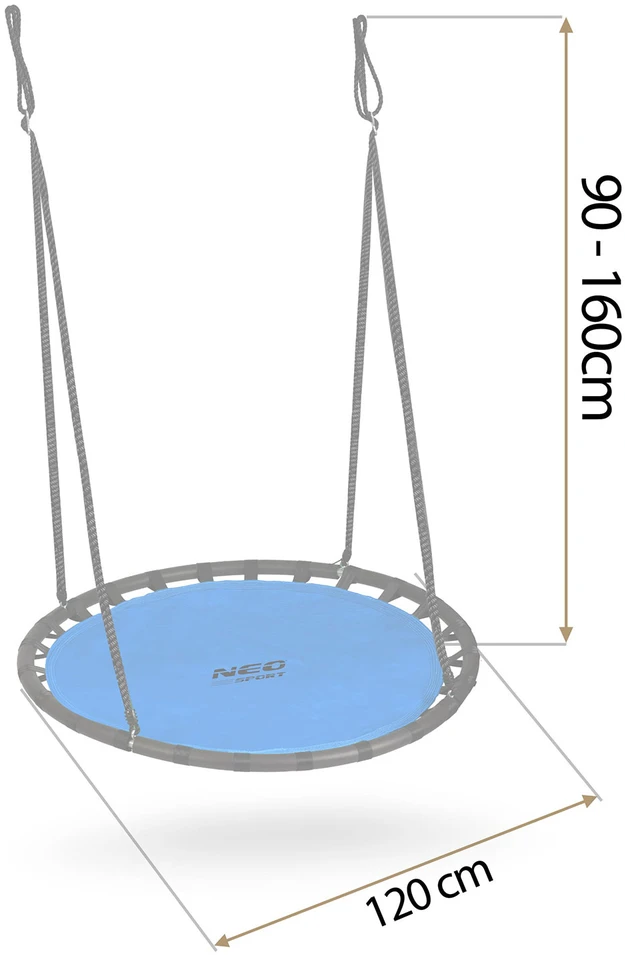 Neo-Sport SPORT Vaikiškos swingo sūpynės, Gandro lizdas, 120 cm