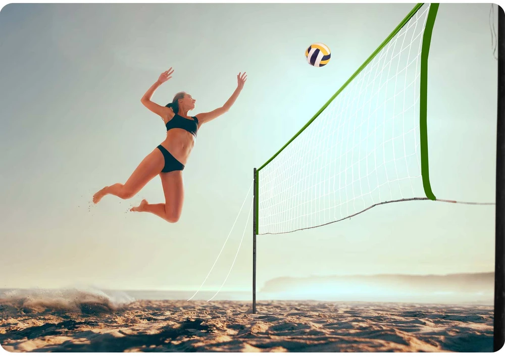 Neo-Sport Tinklinio ir badmintono tinklas su stovu, 570 cm