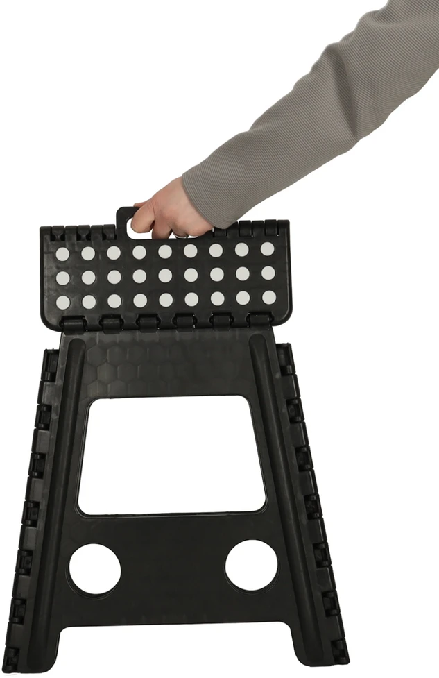Roger Neslystanti sulankstoma taburetė 39 cm juoda