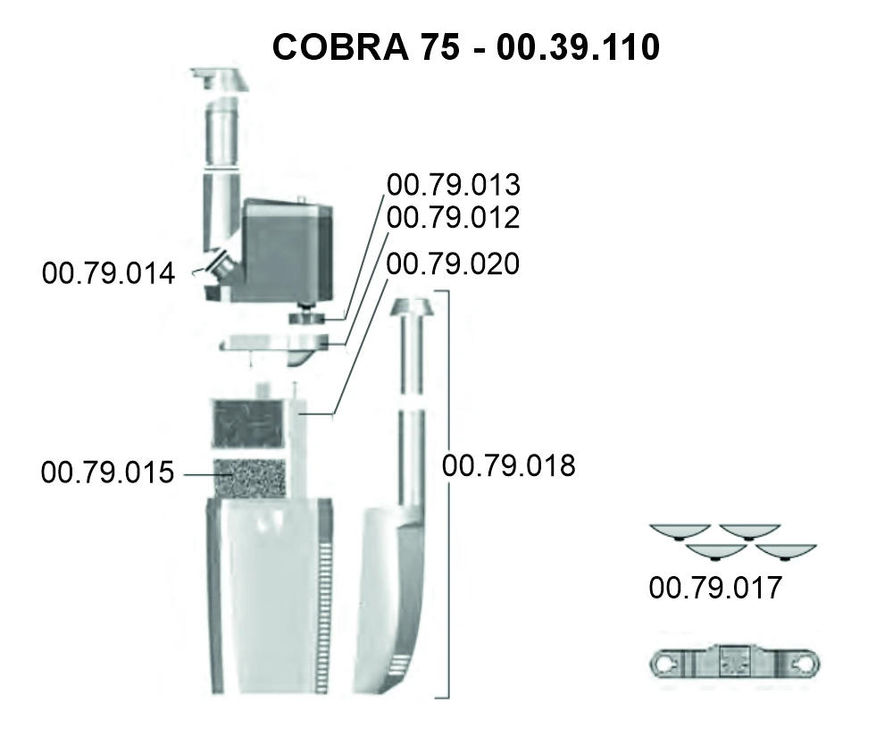 NEWA COBRA 75 vidinis akvariumo filtras