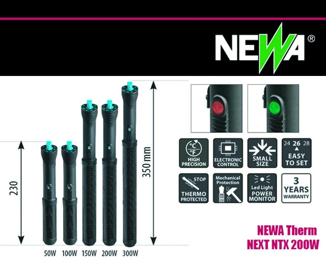 NEWA akvariumo šildytuvas 200 W NTX200