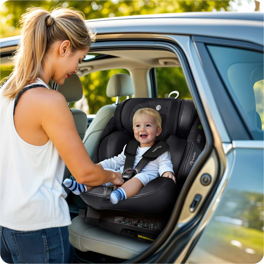 Nukido Aero Line autokėdutė juoda 0-36kg ISOFIX