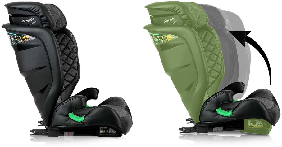 Automobilinė kėdutė Nukido Louis juoda ir pilka 15-36 kg ISOFIX