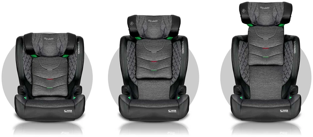 Automobilinė kėdutė Nukido Louis juoda ir pilka 15-36 kg ISOFIX