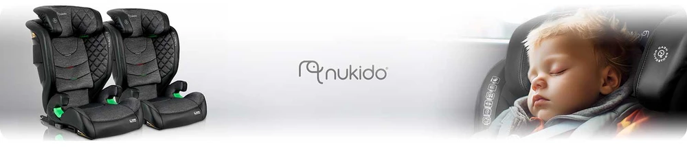 Automobilinė kėdutė Nukido Louis juoda ir pilka 15-36 kg ISOFIX