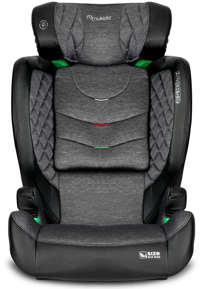 Automobilinė kėdutė Nukido Louis juoda ir pilka 15-36 kg ISOFIX