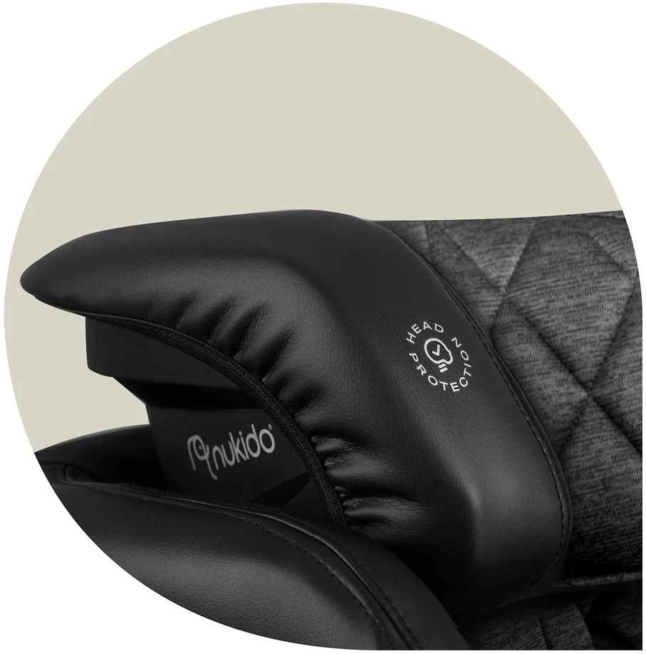 Automobilinė kėdutė Nukido Louis juoda ir pilka 15-36 kg ISOFIX