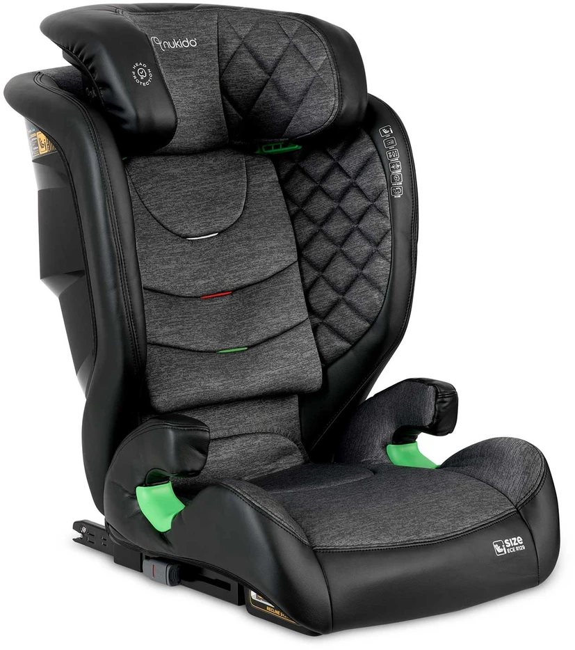 Automobilinė kėdutė Nukido Louis juoda ir pilka 15-36 kg ISOFIX