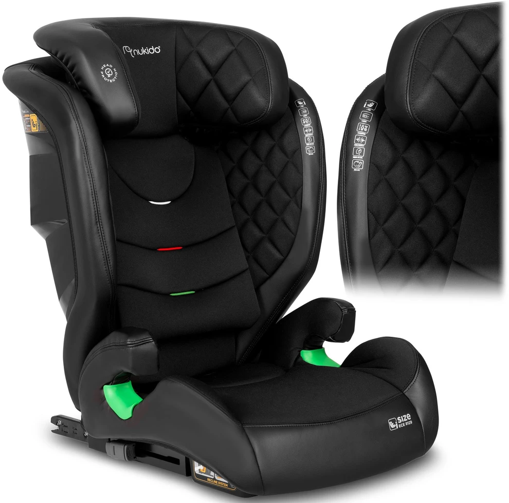 Automobilinė kėdutė Nukido Louis juoda 15-36 kg ISOFIX