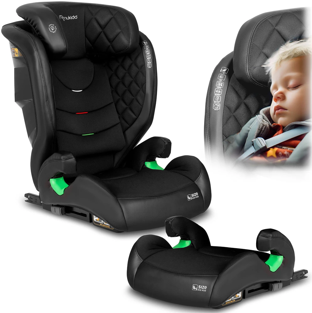Automobilinė kėdutė Nukido Louis juoda 15-36 kg ISOFIX