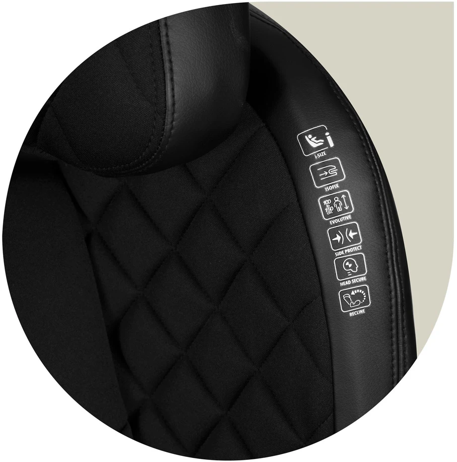 Automobilinė kėdutė Nukido Louis juoda 15-36 kg ISOFIX