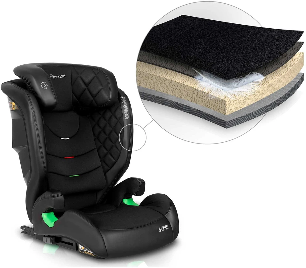 Automobilinė kėdutė Nukido Louis juoda 15-36 kg ISOFIX