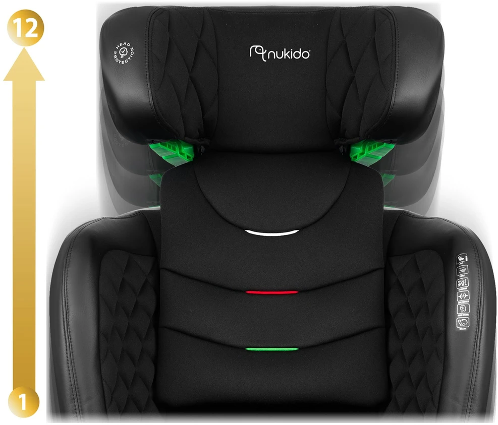 Automobilinė kėdutė Nukido Louis juoda 15-36 kg ISOFIX