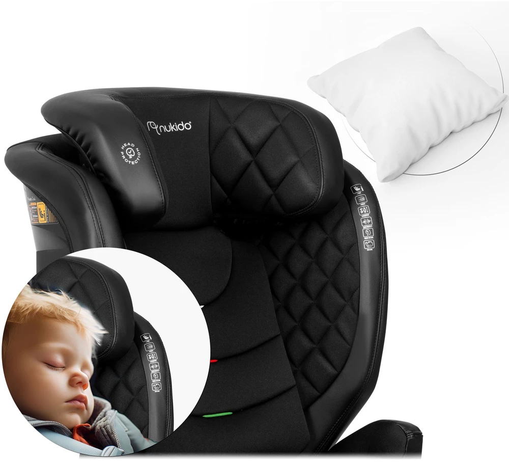 Automobilinė kėdutė Nukido Louis juoda 15-36 kg ISOFIX