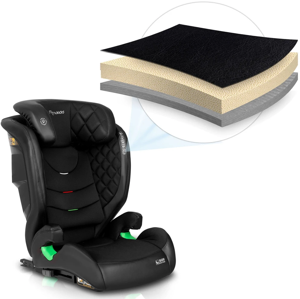 Automobilinė kėdutė Nukido Louis juoda 15-36 kg ISOFIX