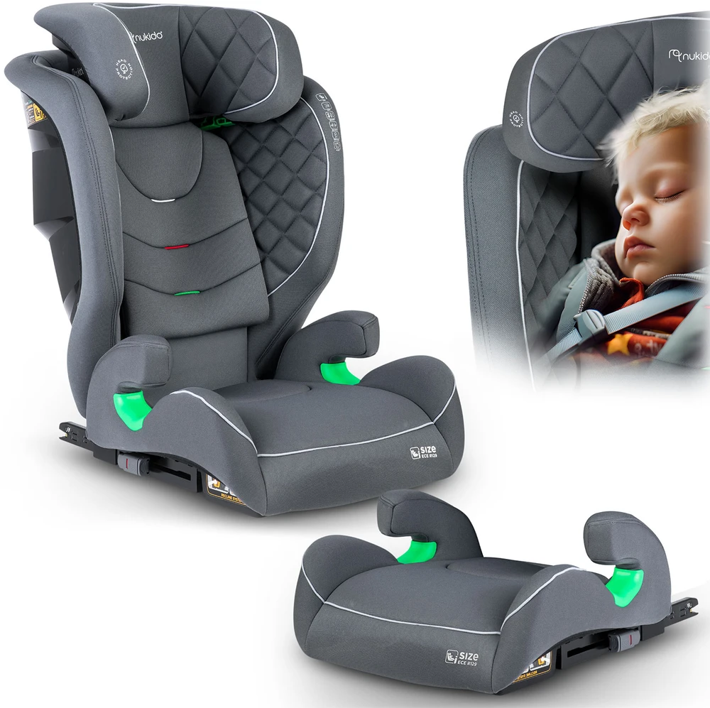 Automobilinė kėdutė Nukido Louis pilka 15-36 kg ISOFIX