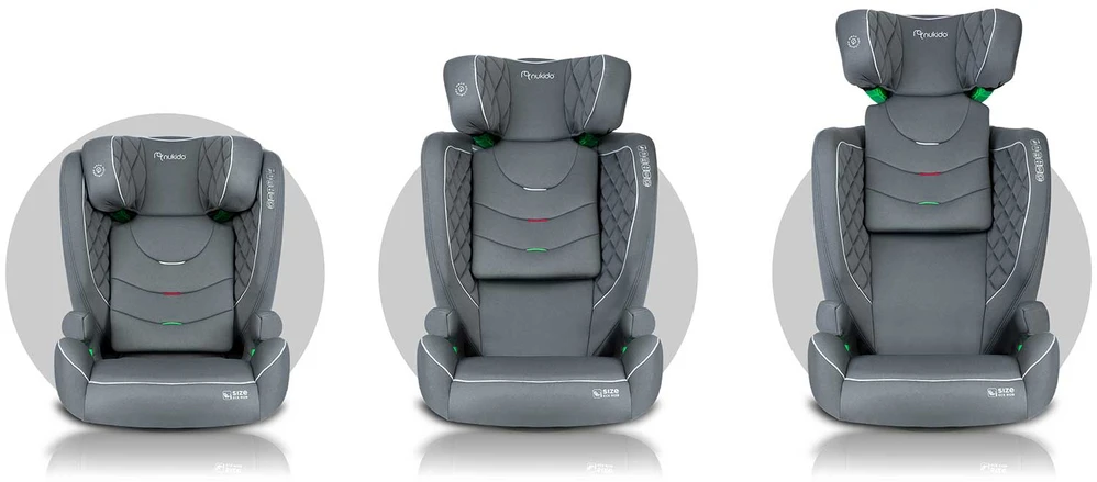 Automobilinė kėdutė Nukido Louis pilka 15-36 kg ISOFIX