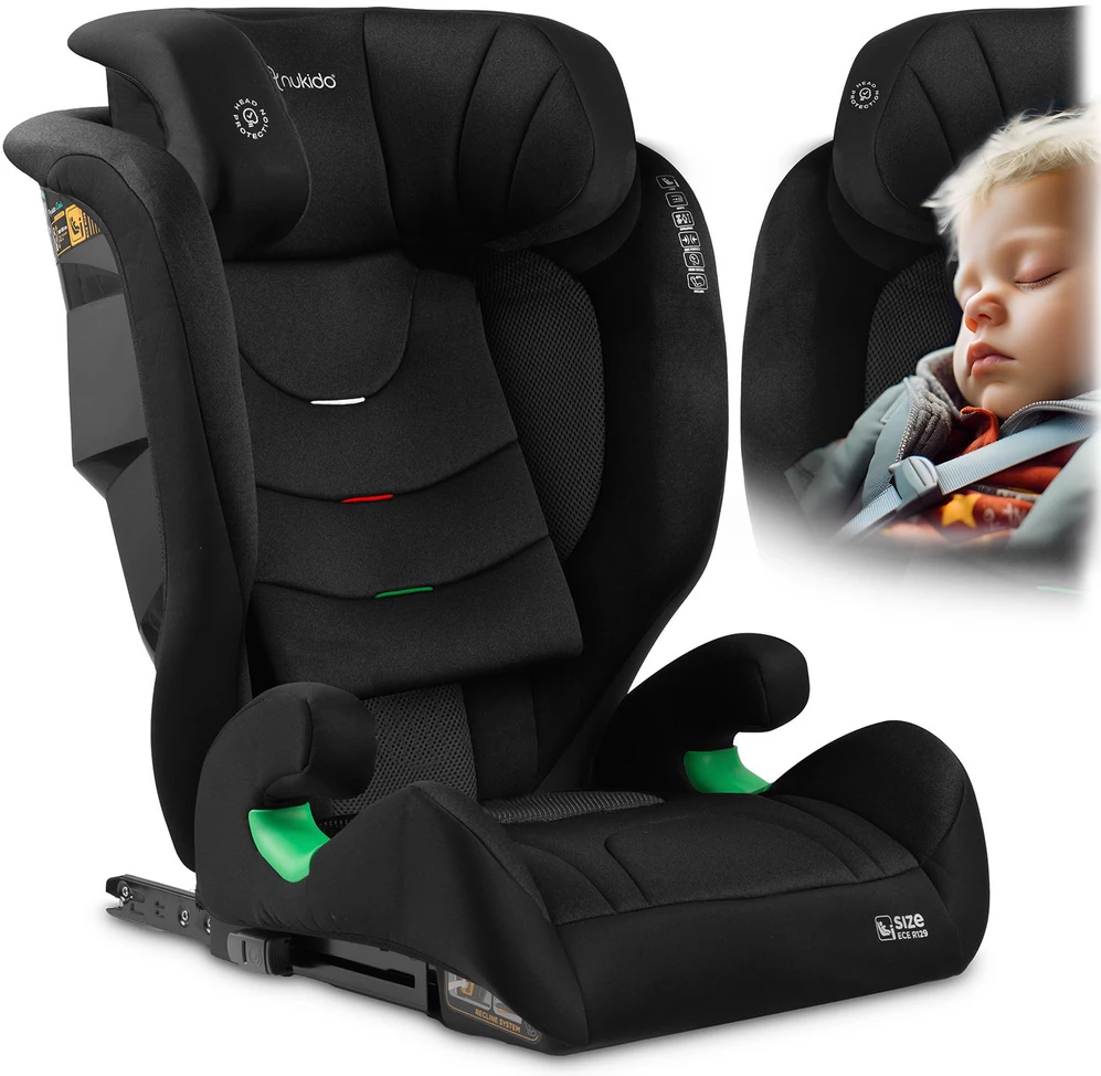 Automobilinė kėdutė Nukido Louis Soft juoda 15-36 kg ISOFIX