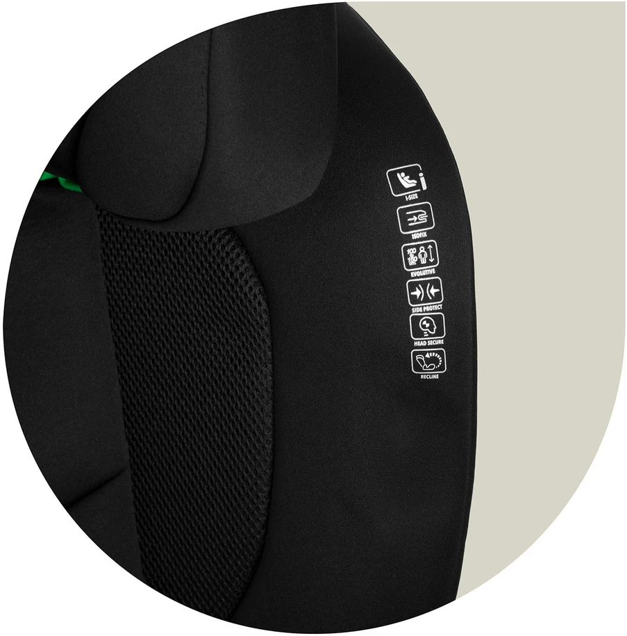 Automobilinė kėdutė Nukido Louis Soft juoda 15-36 kg ISOFIX
