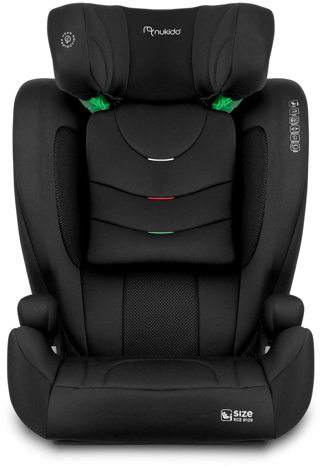 Automobilinė kėdutė Nukido Louis Soft juoda 15-36 kg ISOFIX
