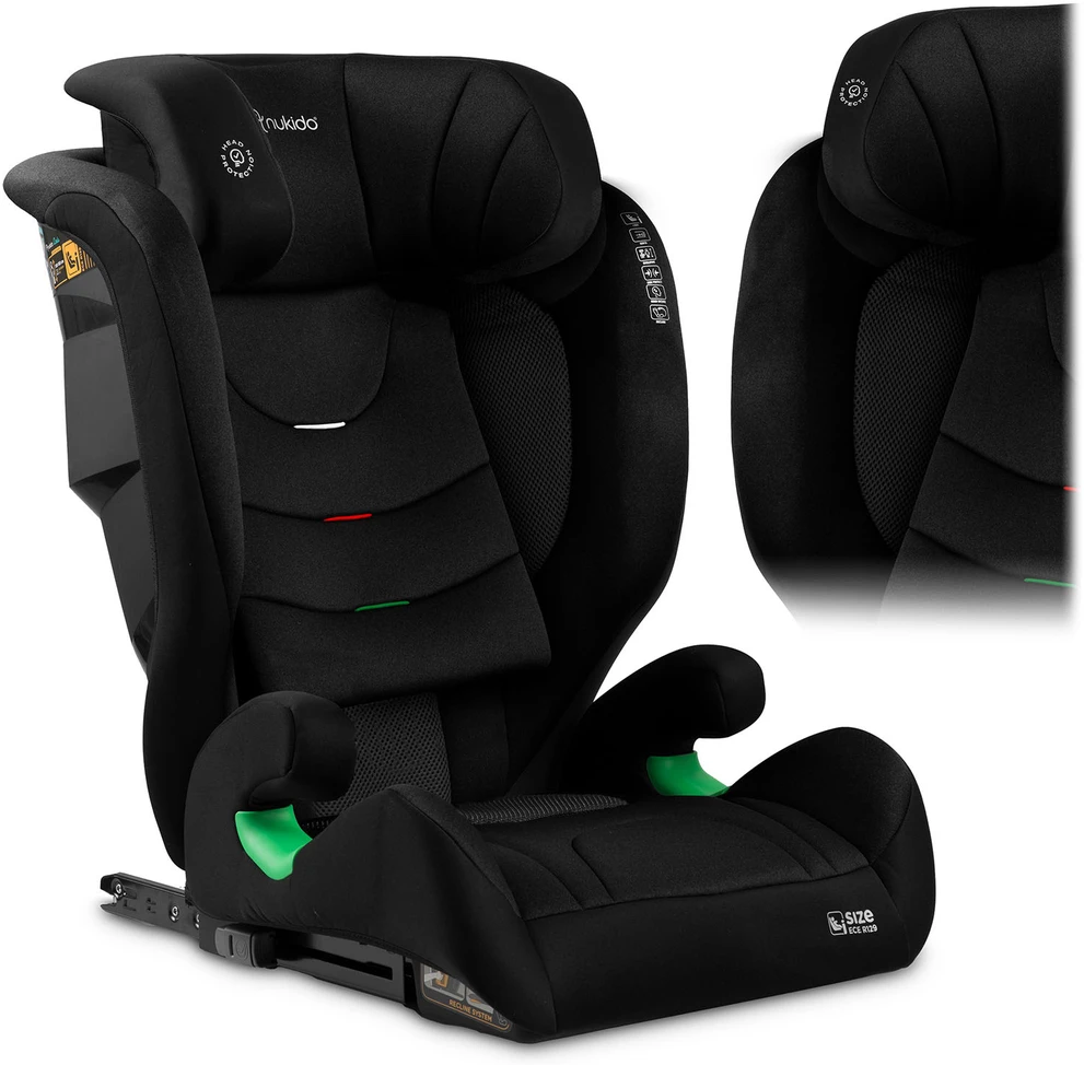 Automobilinė kėdutė Nukido Louis Soft juoda 15-36 kg ISOFIX