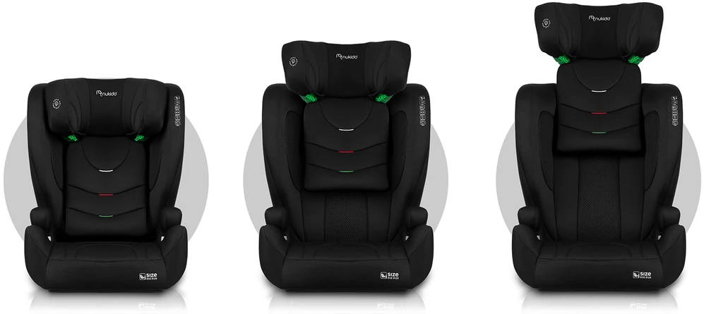 Automobilinė kėdutė Nukido Louis Soft juoda 15-36 kg ISOFIX