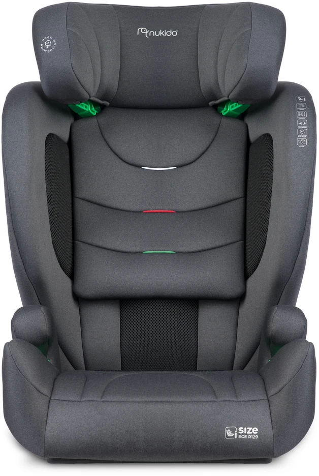 Nukido Louis Soft pilka automobilinė kėdutė 15-36 kg ISOFIX