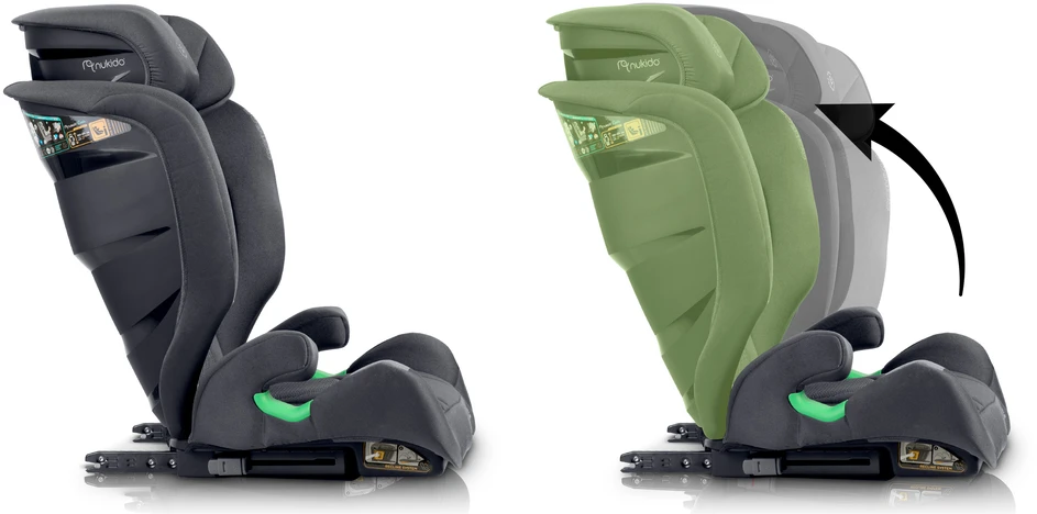 Nukido Louis Soft pilka automobilinė kėdutė 15-36 kg ISOFIX