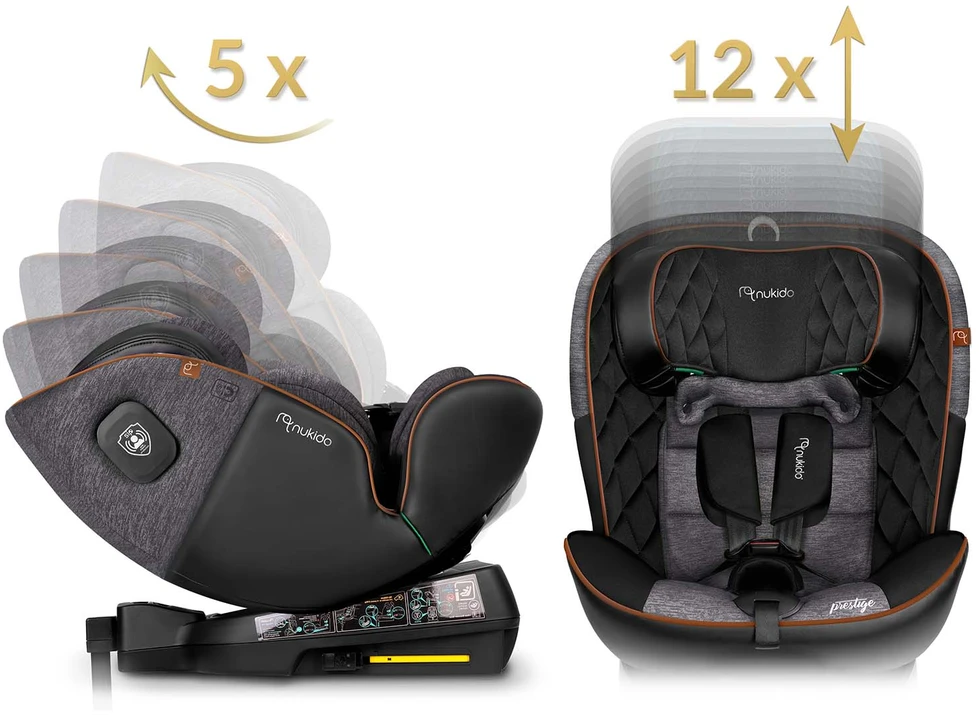 Mimoka Nukido Prestige Line autokėdutė juoda/pilka 0-36kg ISOFIX