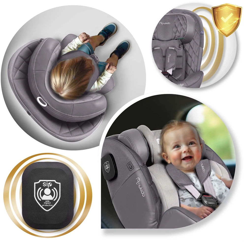 „Nukido Prestige Line“ automobilinė kėdutė, pilka, 0-36 kg, ISOFIX