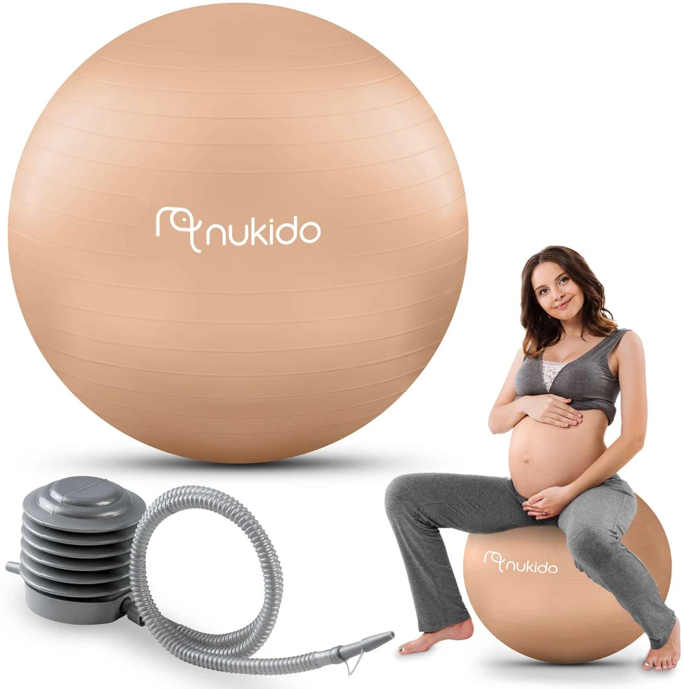Nukido Nėščiųjų aerobikos kamuolys 65 cm NS-951 smėlio spalvos