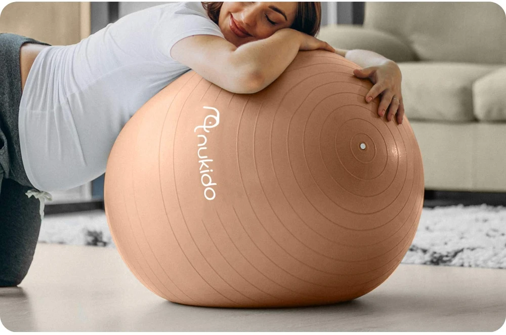 Nukido Nėščiųjų aerobikos kamuolys 65 cm NS-951 smėlio spalvos