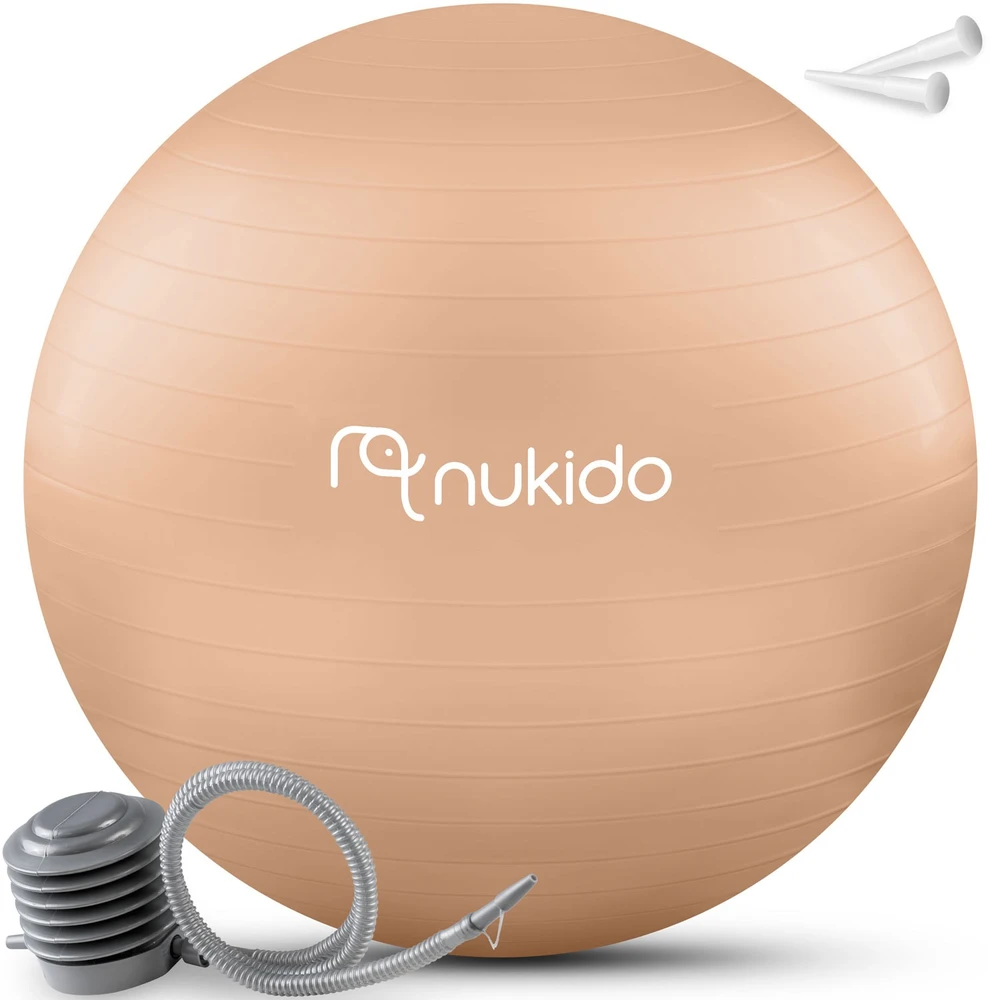Nukido Nėščiųjų aerobikos kamuolys 65 cm NS-951 smėlio spalvos