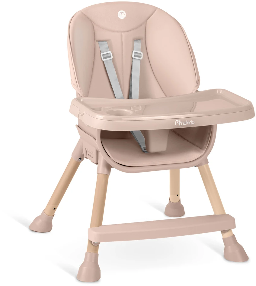Maitinimo kėdutė Nukido Tilo, rožinė, 3 in1