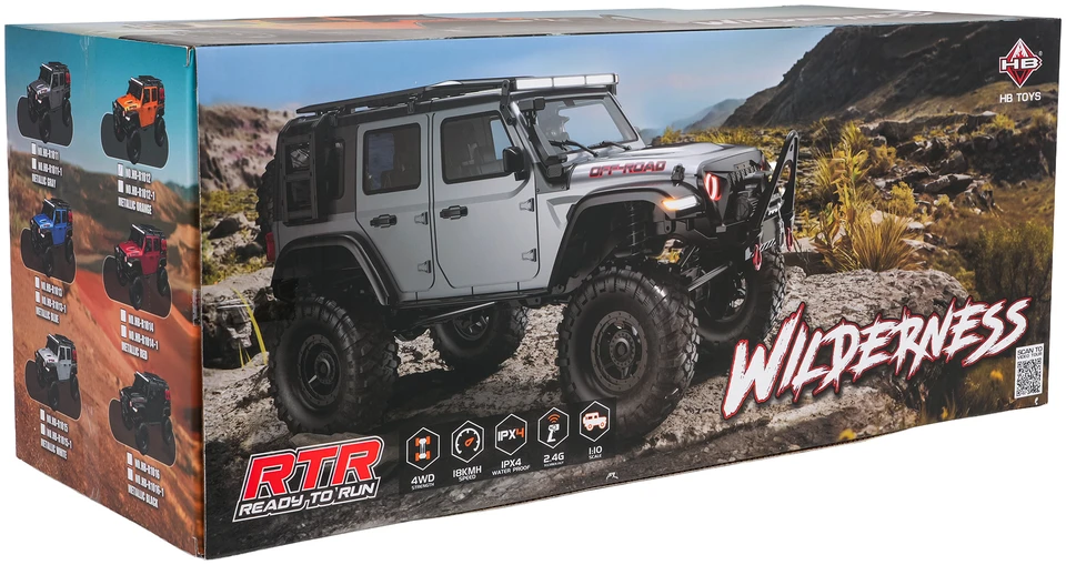 Nuotolinio valdymo automobilis WILDERNESS RTR 1:10 juodas (ZRC.HB-R1016)