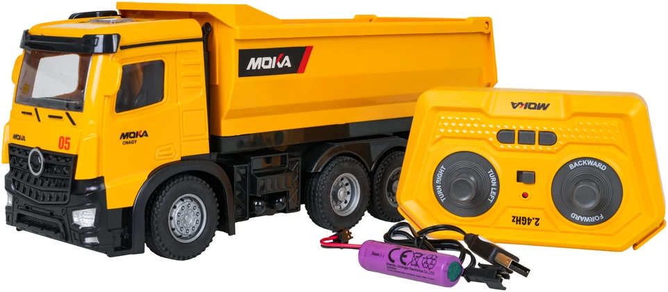 Nuotolinio valdymo savivartis sunkvežimis geltonas R/C
