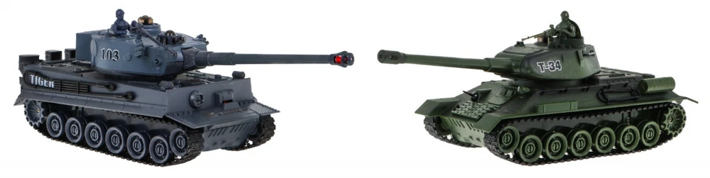 DWM Nuotolinio valdymo tankas Tiger Vs T-34 1:28
