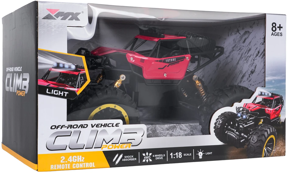 Nuotolinio valdymo visureigis 1:18 raudonas