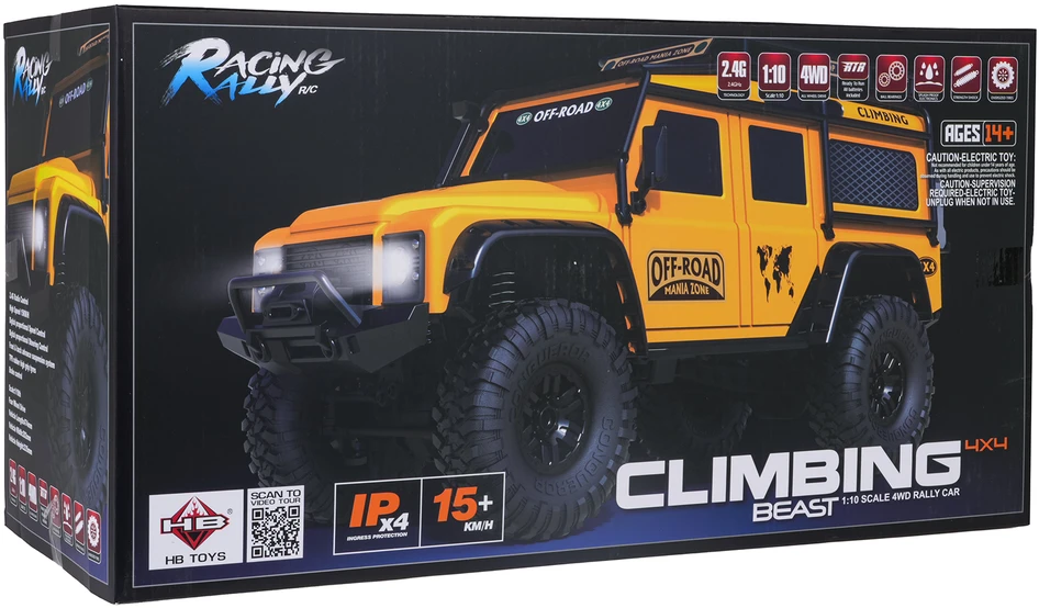 Nuotolinio valdymo visureigis climbing beast 4x4 1:10 smėlio spalvos