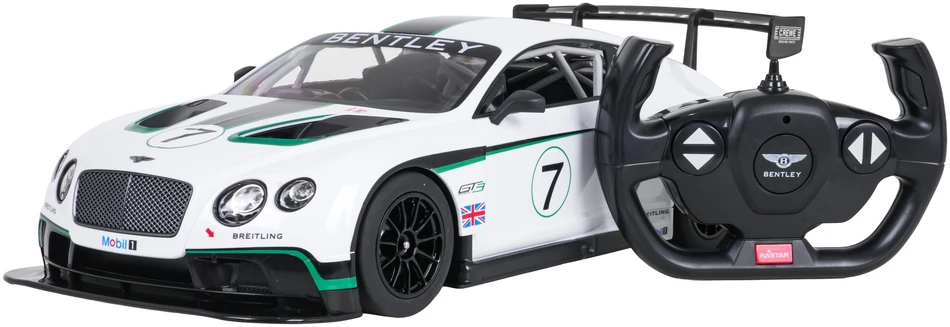 Nuotoliniu būdu valdoma 1:14 Bentley Continental GT3 balta RASTAR