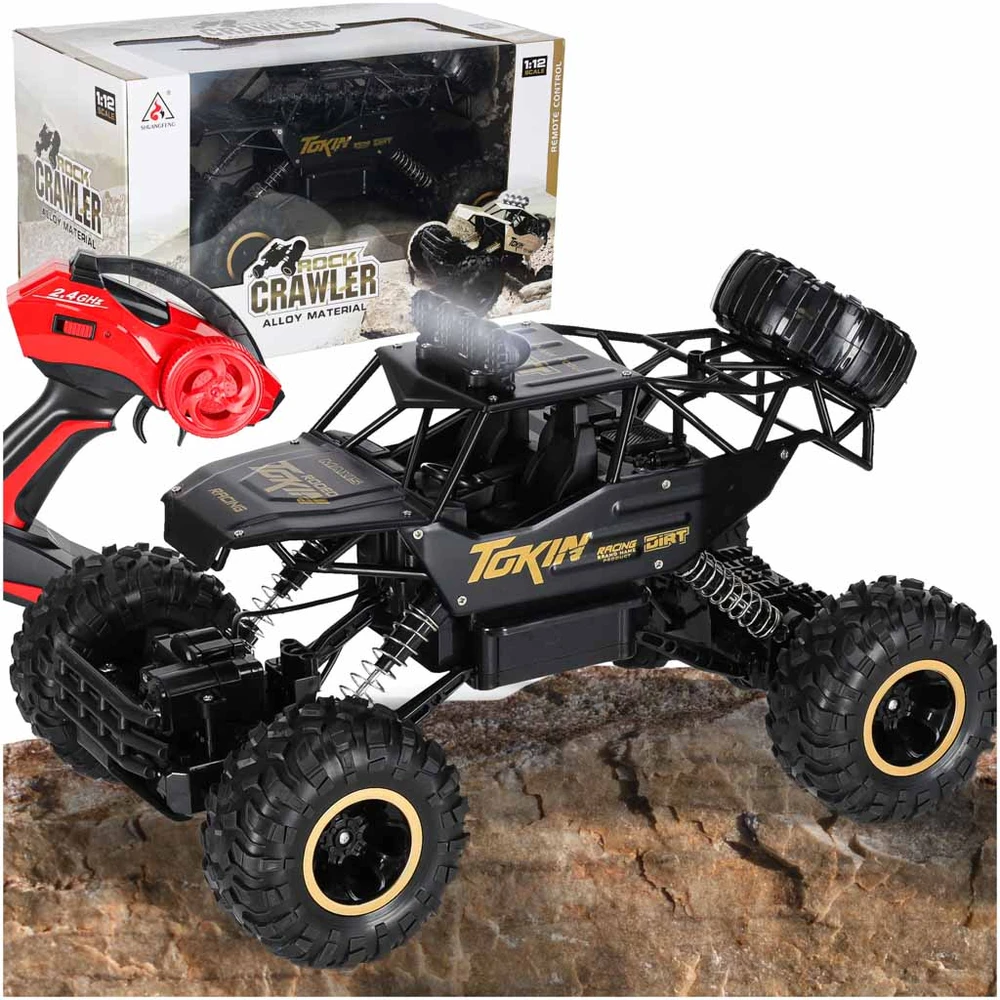 KIK RC automobilis Rock Crawler 1:12 4WD METAL juodas