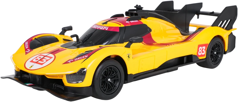 Nuotoliniu būdu valdoma Ferrari 499P-N83 1:24 geltona RASTAR