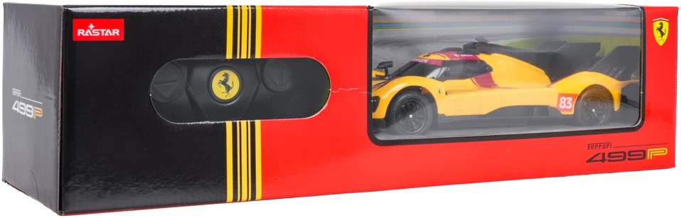 Nuotoliniu būdu valdoma Ferrari 499P-N83 1:24 geltona RASTAR