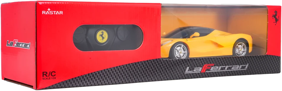 Nuotoliniu būdu valdoma Ferrari LaFerrari 1:24 geltona RASTAR